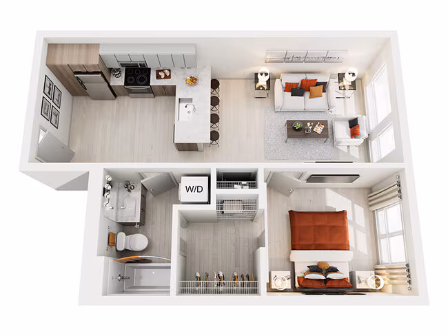 Open 1x1 D.2 102 floor plan